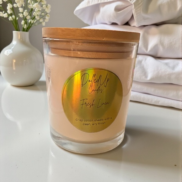 Handmade Other - 9oz Fresh Linen Soy Wax Candle | Clean Cotton Scent